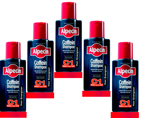 Alpecin - Coffein Shampoo C1 5x250 ml gegen Haarausfall